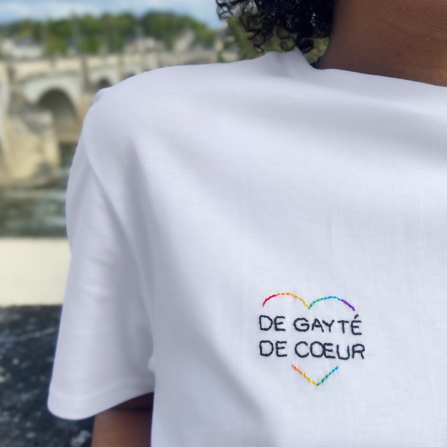 T-shirt brodé main - De gayté de coeur